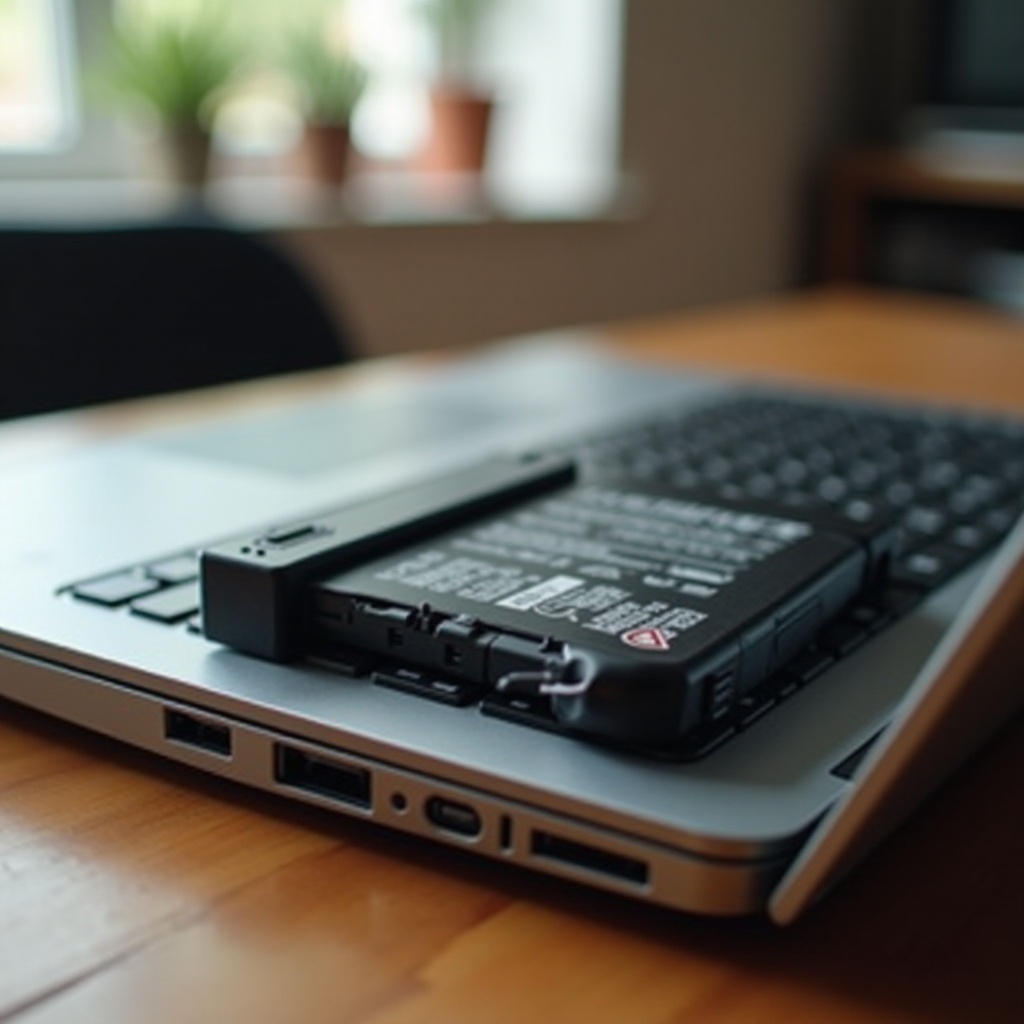 bateria de laptop expandindo